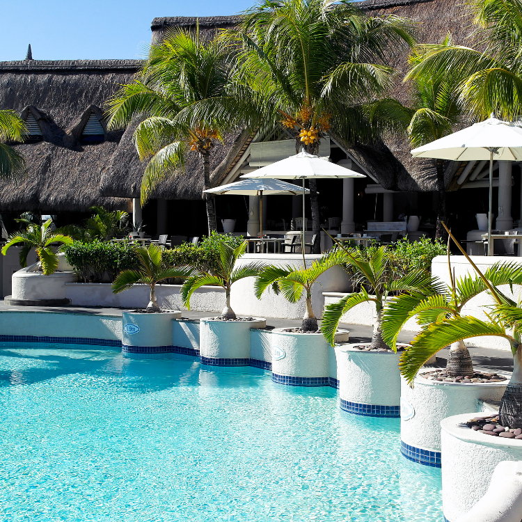 Luxury venue pool area